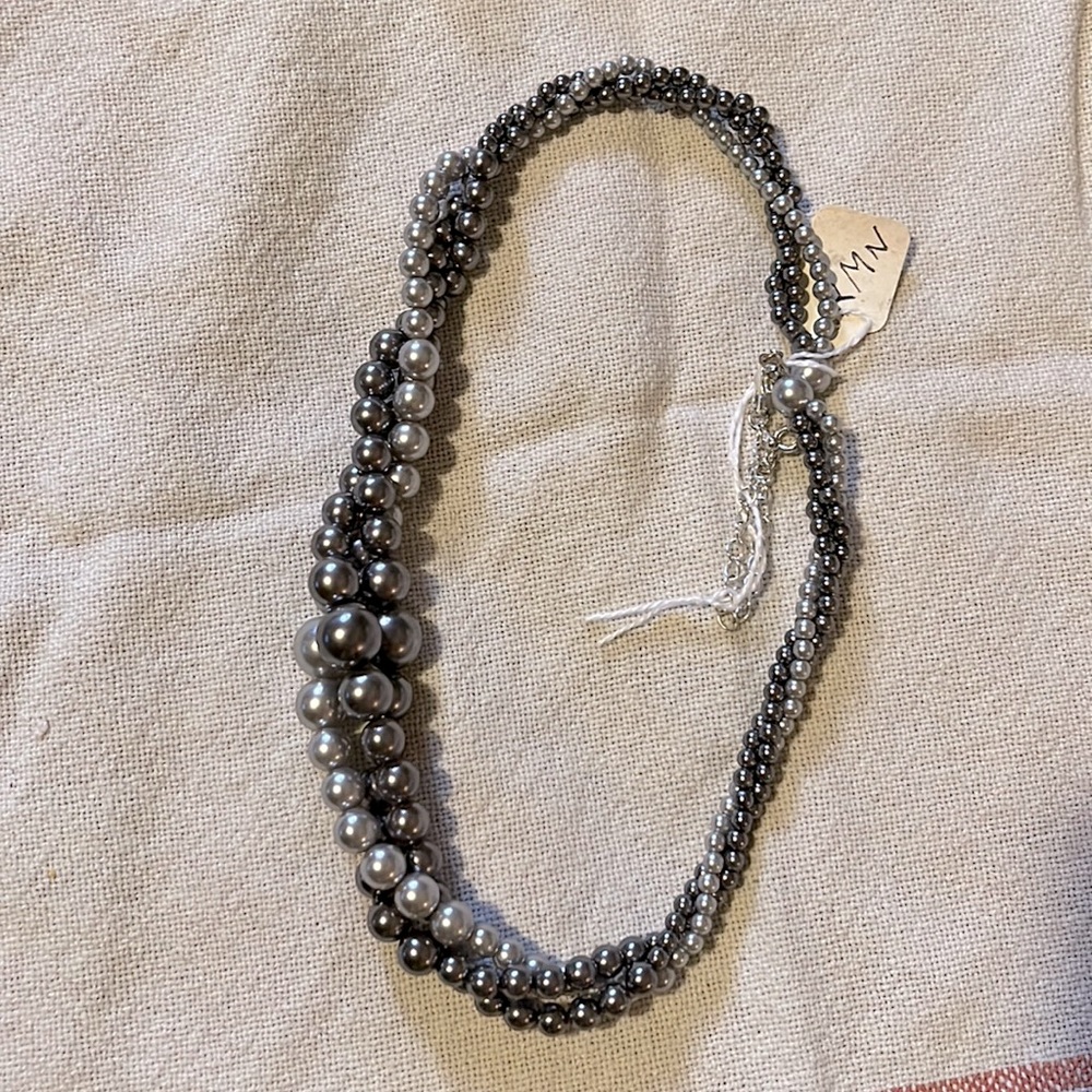 Fabulous 2 tone silvery necklace RMN